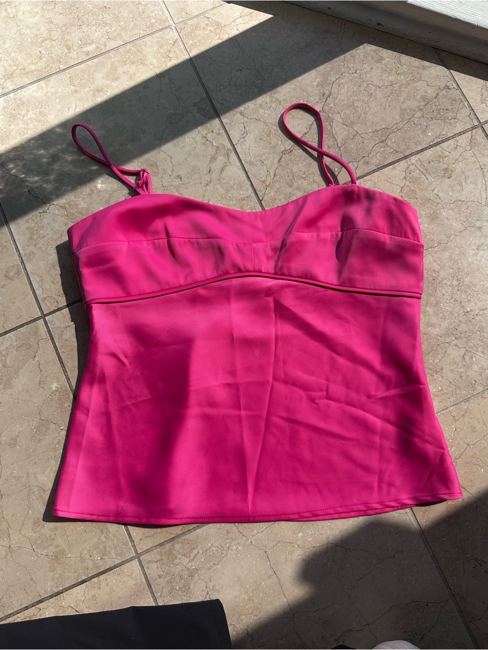 Wayf Hot Pink Sweetheart Bustier Camisole